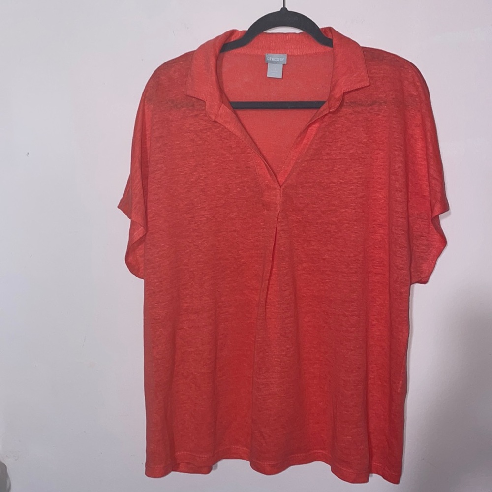 Chicos Orange blouse size 2